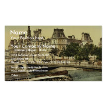 Hotel de ville, Paris, France classic Photochrom Business Card Templates