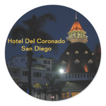 Hotel Del Coronado San Diego California Round Sticker