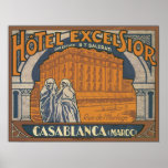 Hotel Excelsior Casablanca (Maroc), Vintage Posters