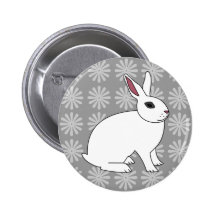 Hotot Rabbit Pinback Buttons
