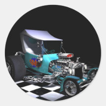 HotRod copy Round Stickers
