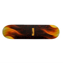 Hottie fire and flames Red marble Skate Boards