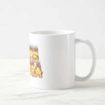Hottie Sandra fire and flames. Mugs