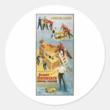 Houdini ~ Buried Alive Vintage  Escape Artist Stickers
