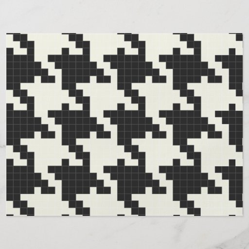 Hounds Tooth Pixel-Textured Flyer