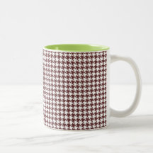 Houndstooth Brown and White Coffee Mug