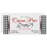 Houndstooth Christmas Party Invitations