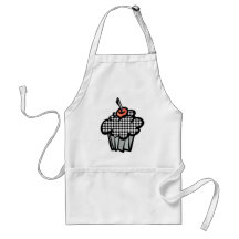 houndstooth cupcake aprons