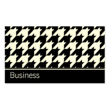 Houndstooth Elegant Retro Modern Stylish Classy Business Cards