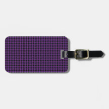 Houndstooth Grape and Black Luggage Tags