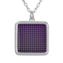 Houndstooth Grape and Black Pendants