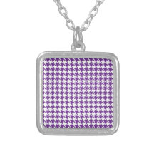 Houndstooth Grape and White Custom Jewelry