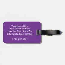 Houndstooth Grape and White Tag For Bags