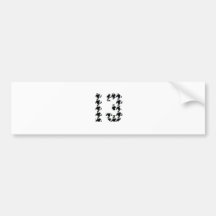 Houndstooth Lucky Number 13 Bumper Stickers
