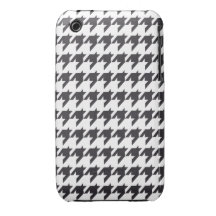 Houndstooth monogram  iPhone 3 Case