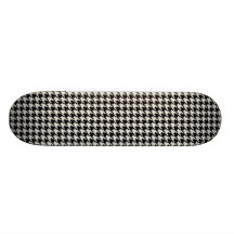 Houndstooth pattern - Black and white Skate Deck