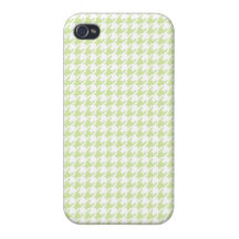 Houndstooth pattern - girly green iPhone 4/4S cover