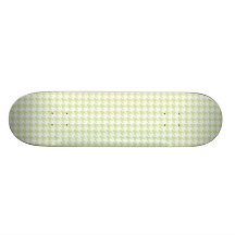 Houndstooth pattern - girly green skate board