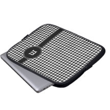 Houndstooth Pattern with Monogram Laptop Sleeves