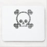 Houndstooth skull mousepad