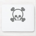 Houndstooth skull mousepads