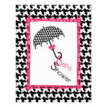 Houndstooth Umbrella Baby Shower Invitation