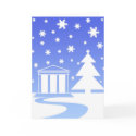 House and christmas tree cards