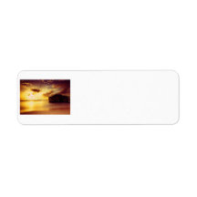 House and Shore At Sunset Return Address Labels