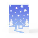 House and trees in winter cards