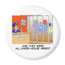 House Arrest Funny Police Mugs Tees Cards Gift Etc Refrigerator Magnets