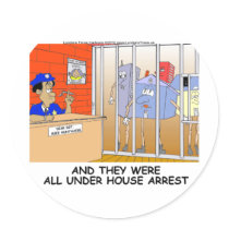 House Arrest Funny Police Mugs Tees Cards Gift Etc Sticker