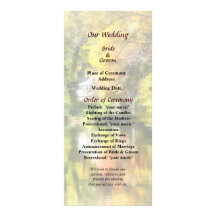 House by the Stream in Autumn Wedding Program Rack Card