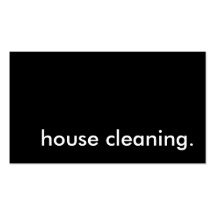 house cleaning. business card