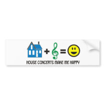 House Concerts Bumper Sticker