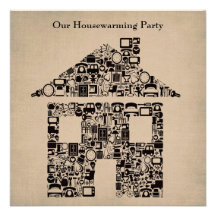 House Home Housewarming Moving Party Invitation