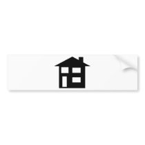 house icon bumper sticker