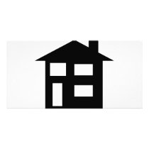 house icon custom photo card
