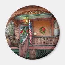 House - Metuchen, NJ - That yule tide spirit Magnets