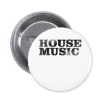 House Music Spiral Text Pinback Buttons