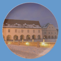 House of Arts at night plates