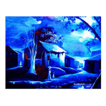 HOUSE OIL ON CANVAS BY MOJISOLA A GBADAMOSI OKUBUL POST CARD