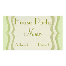 House Party-VIP Pass Card Business Card Templates