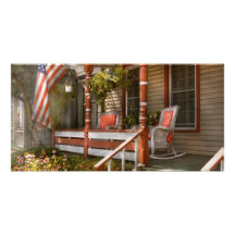 House - Porch - Traditional American Custom Photo Card