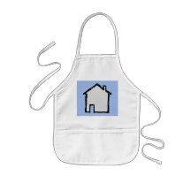 House Sketch. Black and Blue. Aprons
