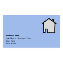 House Sketch. Black and Blue. Business Card