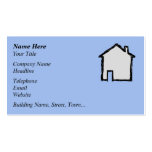 House Sketch. Black and Blue. Business Card Template