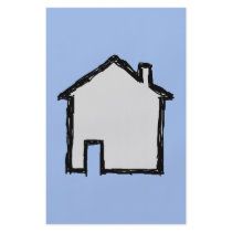 House Sketch. Black and Blue. Flyer Design