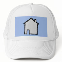 House Sketch. Black and Blue. Hat