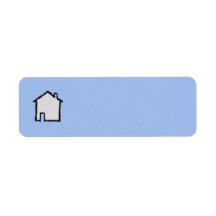 House Sketch. Black and Blue. Labels