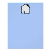 House Sketch. Black and Blue. Letterhead Design